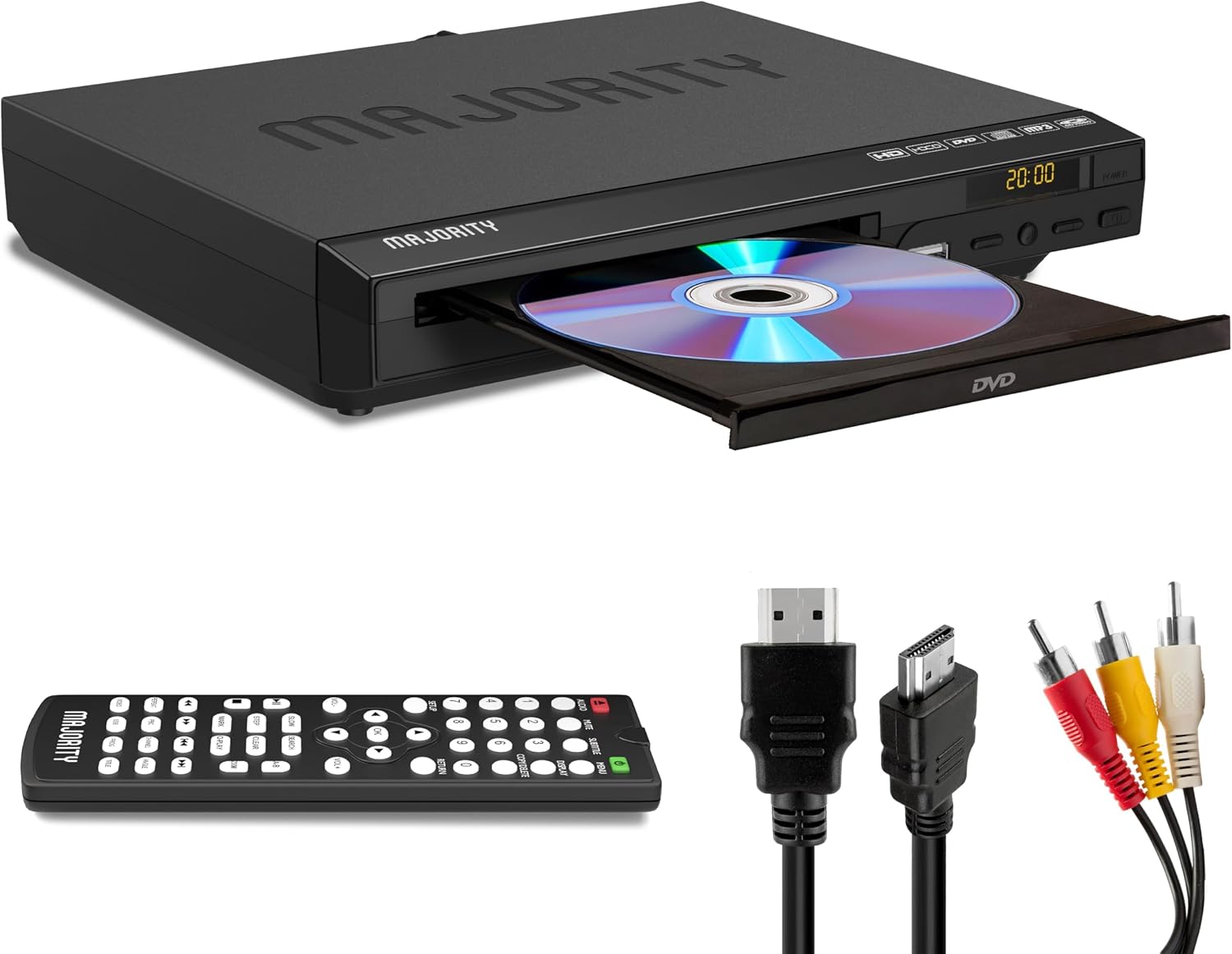 MAJORITY DVD Player (Region-Free, 1080p HDMI Upscaling)